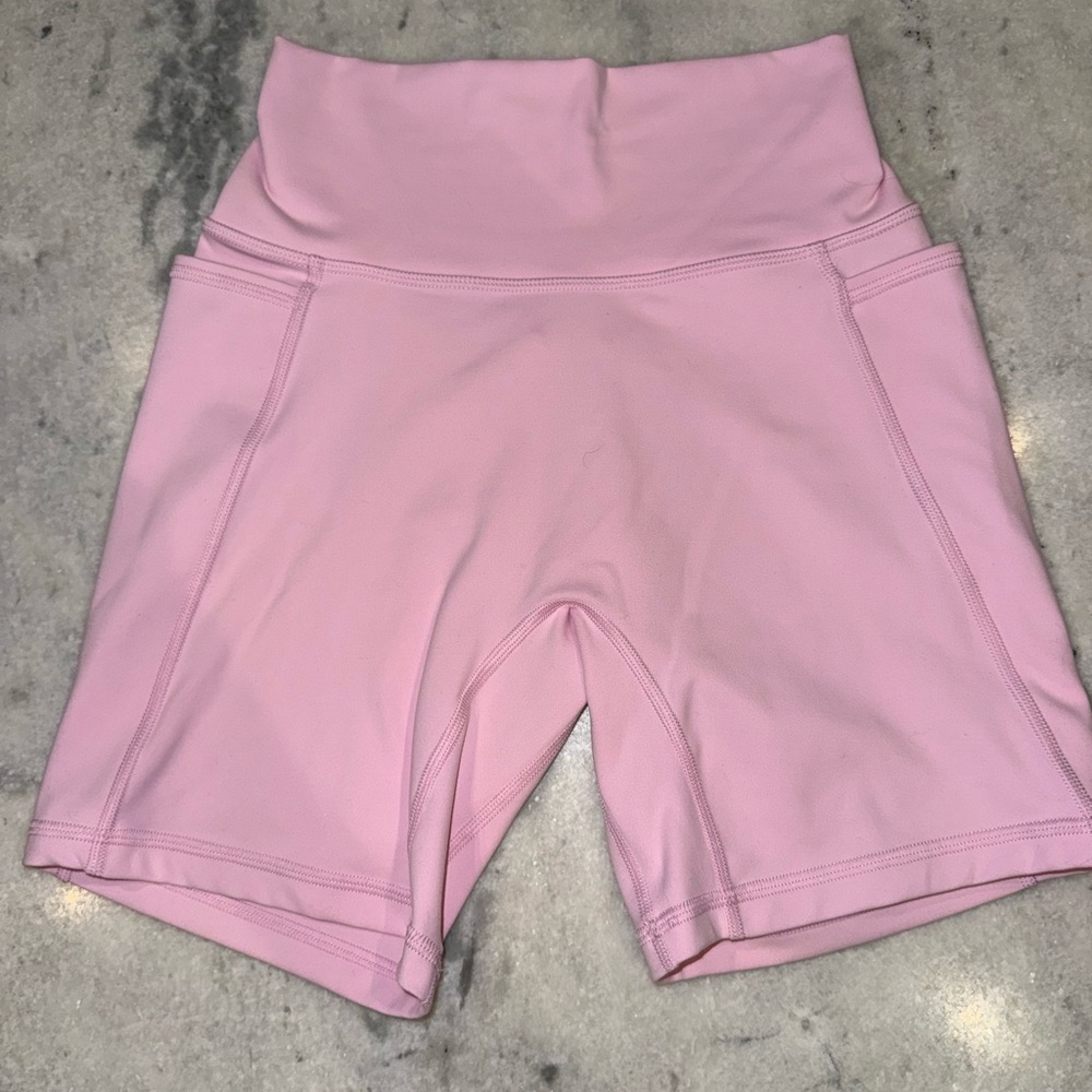 LSKD High-Rise Pink Bike Shorts for Women